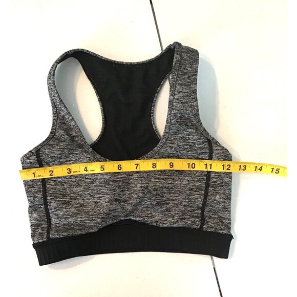 COMFTABLE WOMENS BLACK/GREY SPORTS BRA SIZE SMALL - Picture 3 of 4
